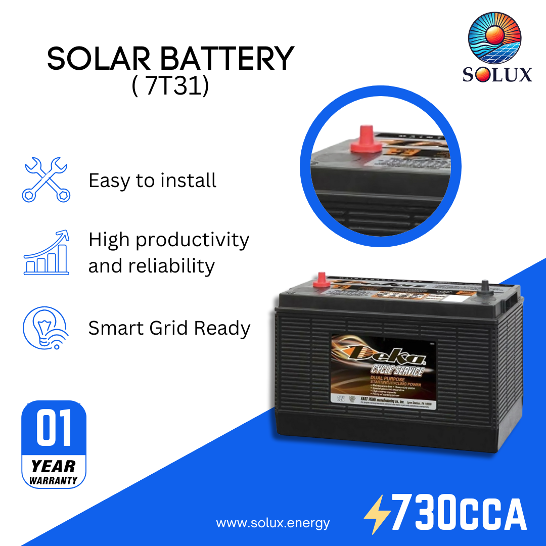 This is an image of MK Deka 12V 730 CCA Battery FLA 7T31